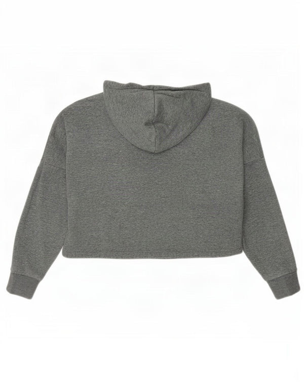 Suéter Puma feminino oversized com capuz e corte gráfico 11-12 anos cinza