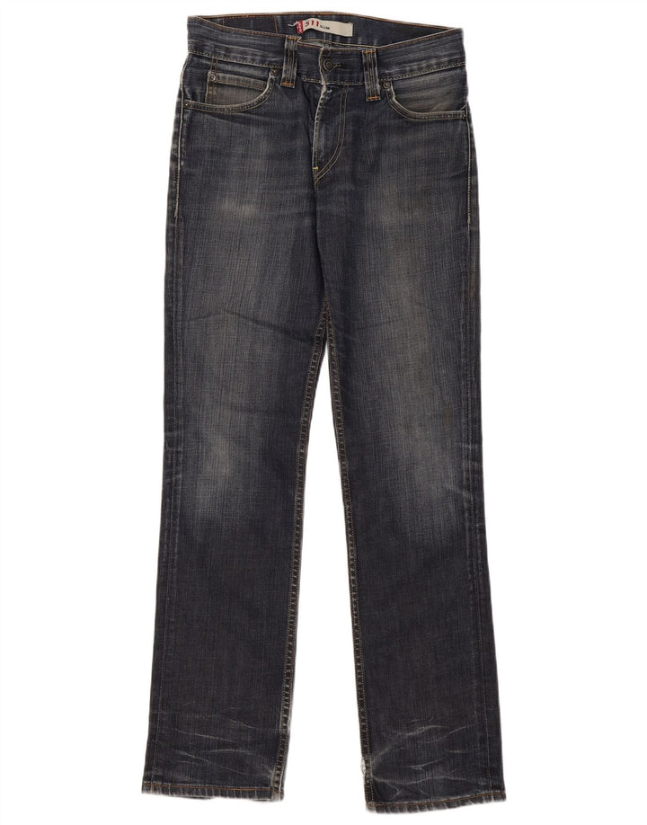 Calça jeans feminina Levi's 511 Slim W33 L34 azul marinho algodão