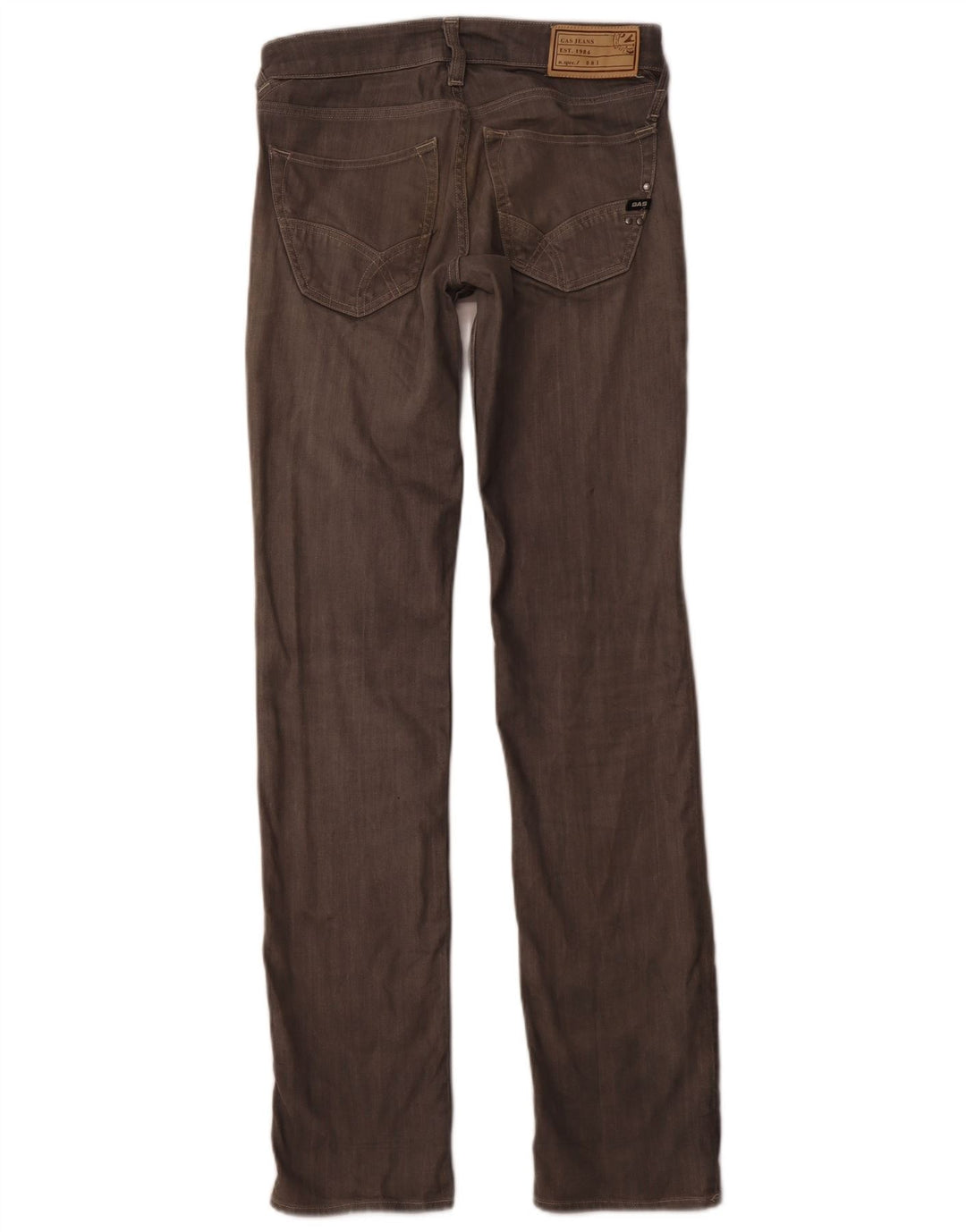 Calça jeans masculina slim reta GAS W31 L34 algodão cinza