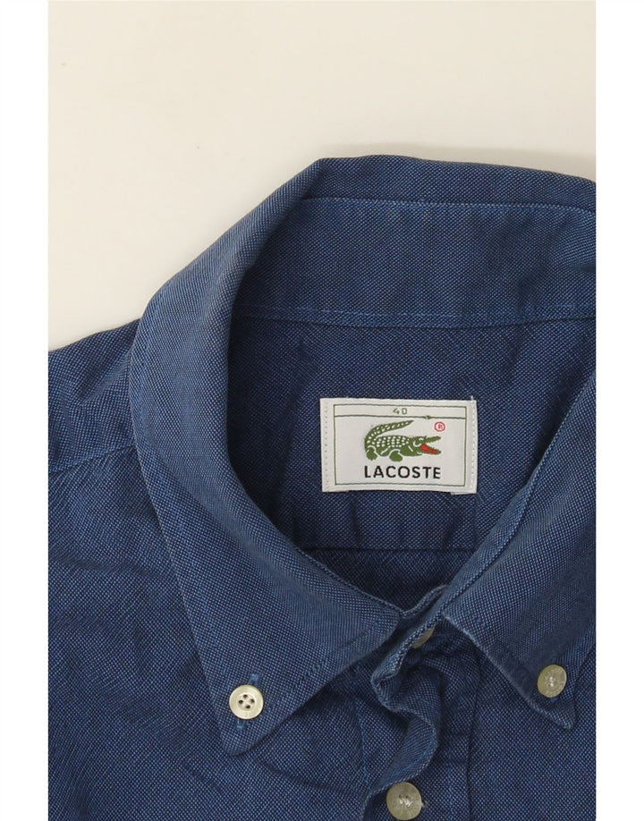 Camisa masculina Lacoste tamanho 40 médio azul marinho