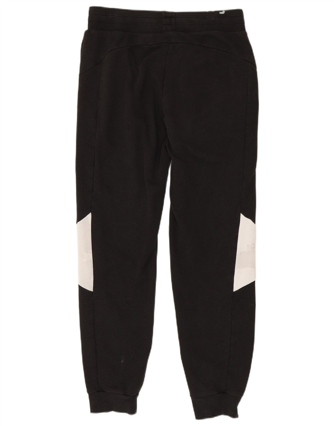 Calça de treino masculina Puma Joggers médio preto colorblock algodão