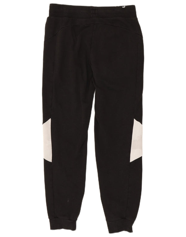 Calça de treino masculina Puma Joggers médio preto colorblock algodão