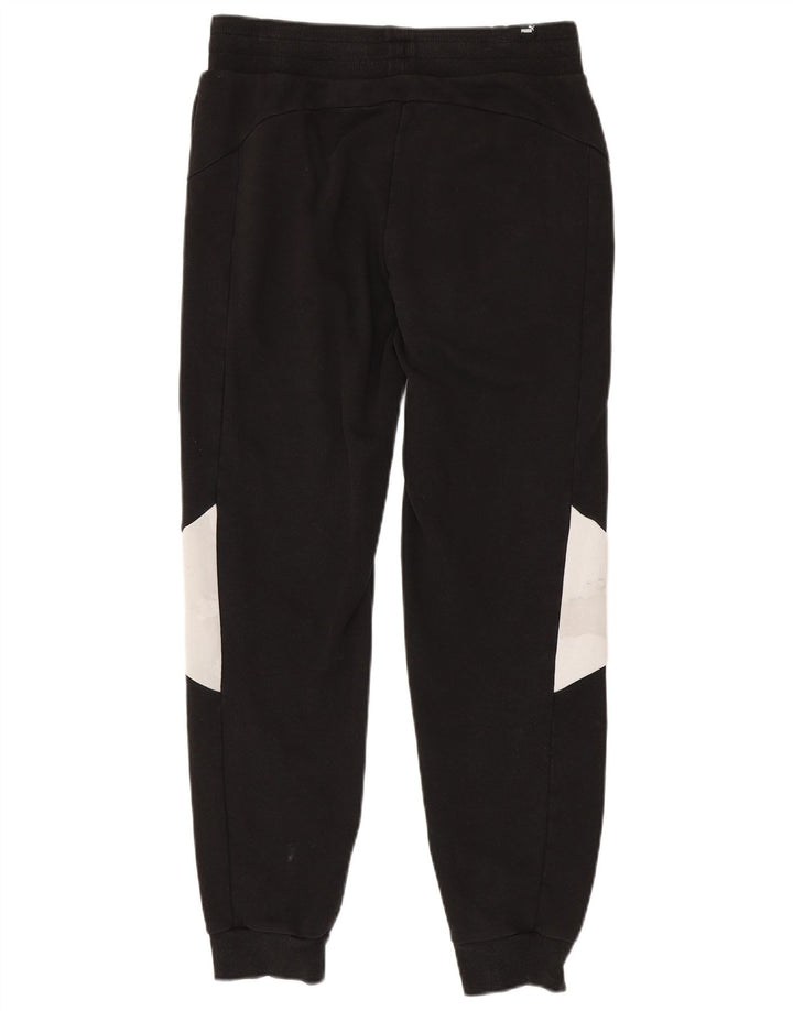 Calça de treino masculina Puma Joggers médio preto colorblock algodão
