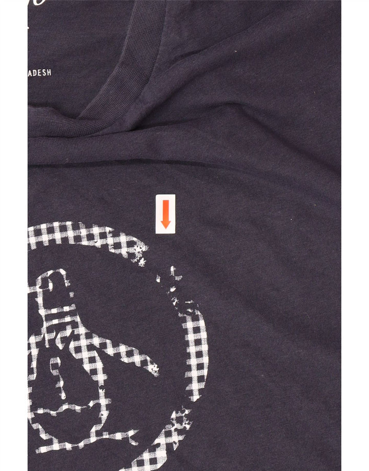 Camiseta feminina gráfica PENGUIN Reino Unido 16 grande algodão azul marinho