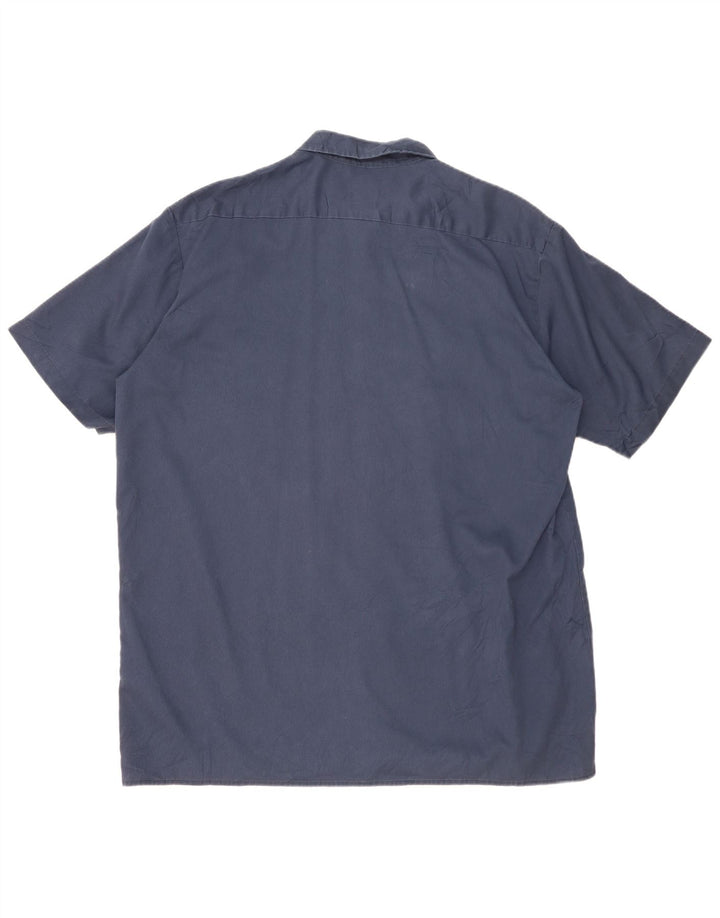 Camisa masculina alta de manga curta DICKIES 2XL poliéster azul marinho