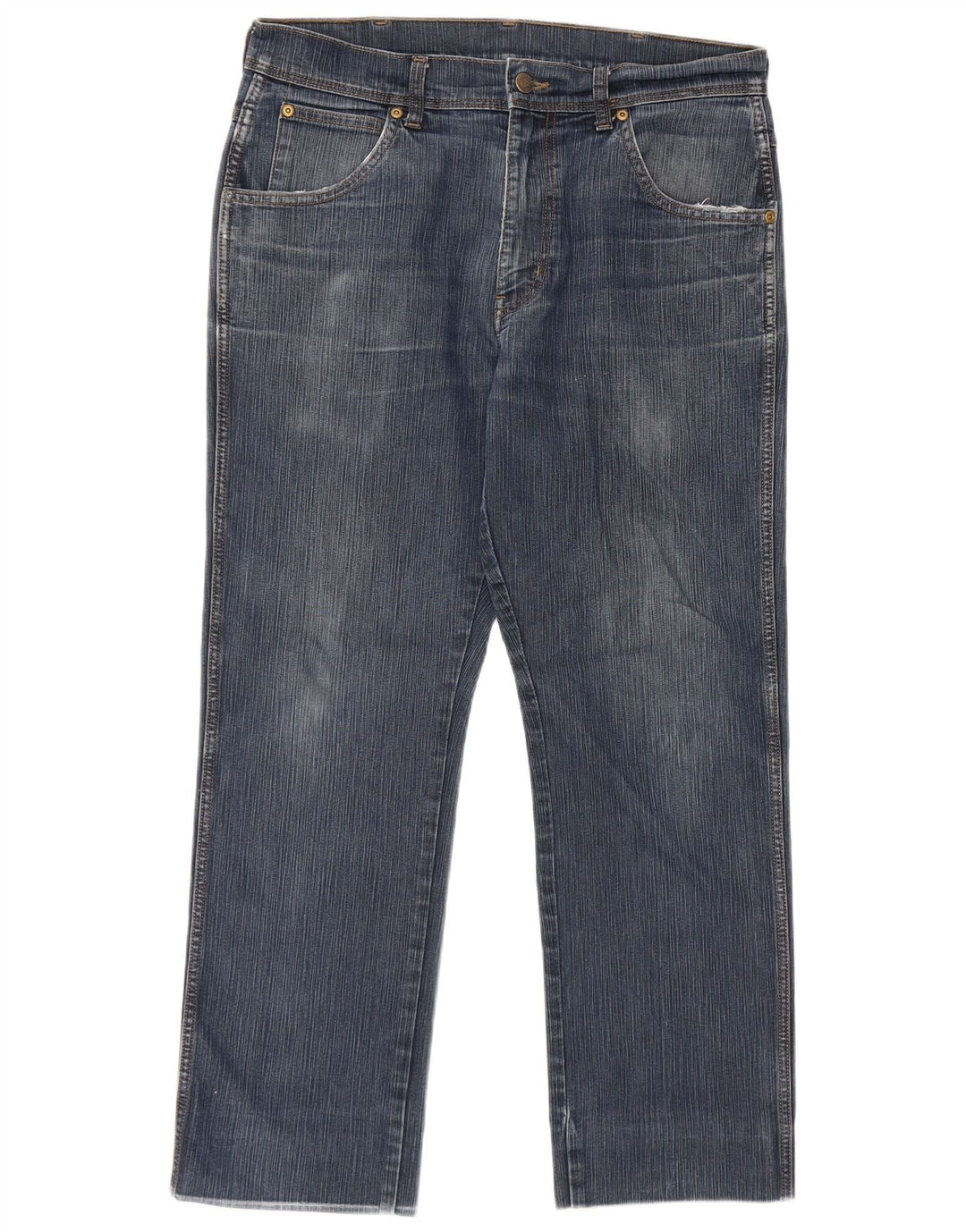 Wrangler feminino regular fit jeans reto W34 L30 algodão azul