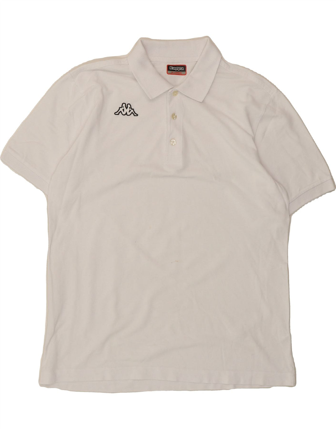 KAPPA Mens Polo Shirt XL White Cotton Vintage Kappa and Second-Hand Kappa from Messina Hembry 