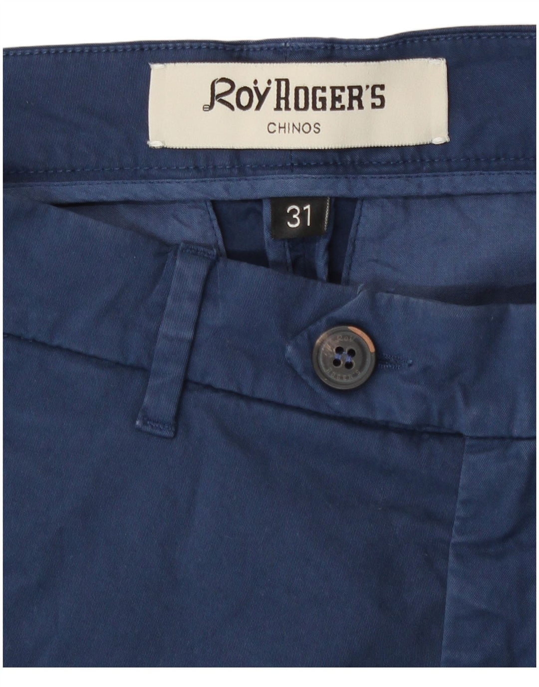 Shorts chino feminino Roy Rogers W31 algodão azul marinho médio