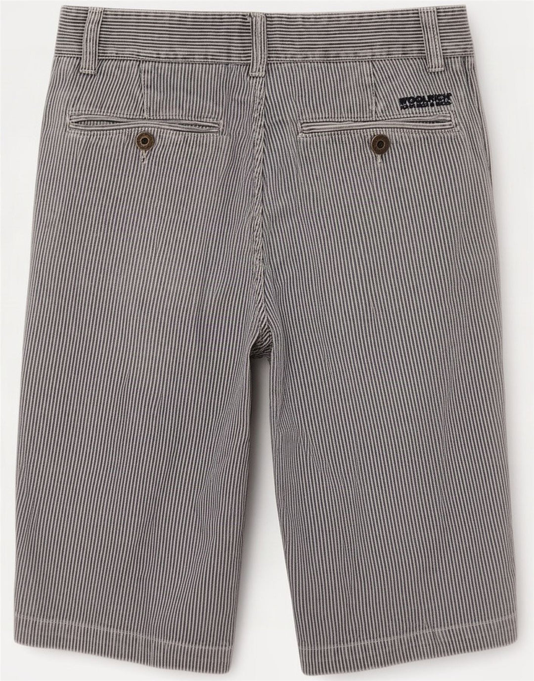 Woolrich Mens Chino Shorts Médio W33 Listrado Azul