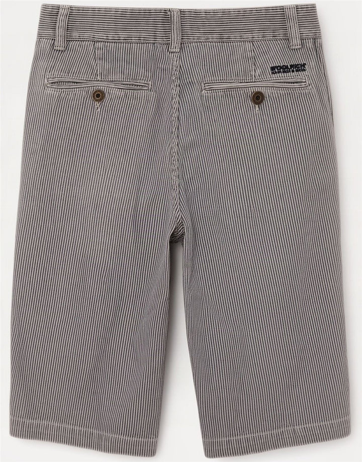 Woolrich Mens Chino Shorts Médio W33 Listrado Azul