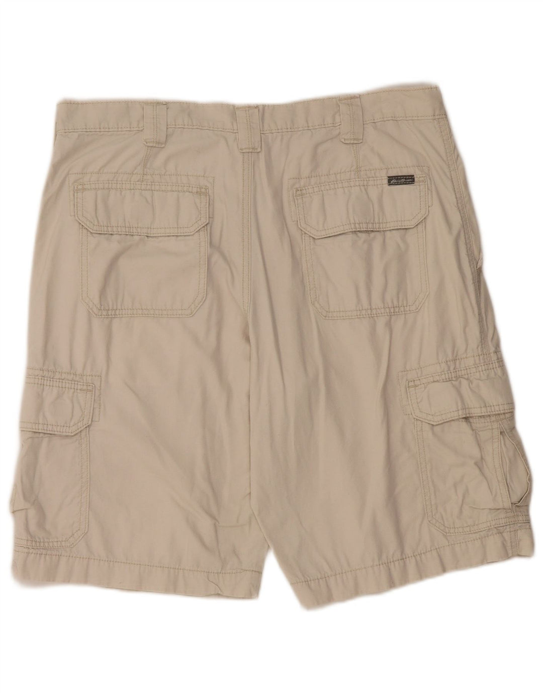 EDDIE BAUER Shorts cargo masculino W36 grande algodão cinza