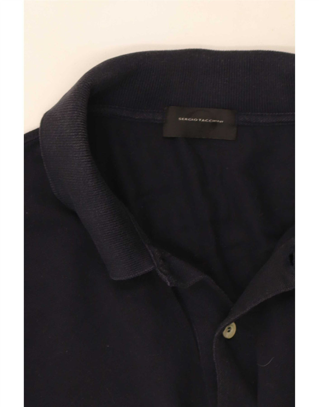 Camisa pólo masculina de manga comprida Sergio Tacchini grande azul marinho
