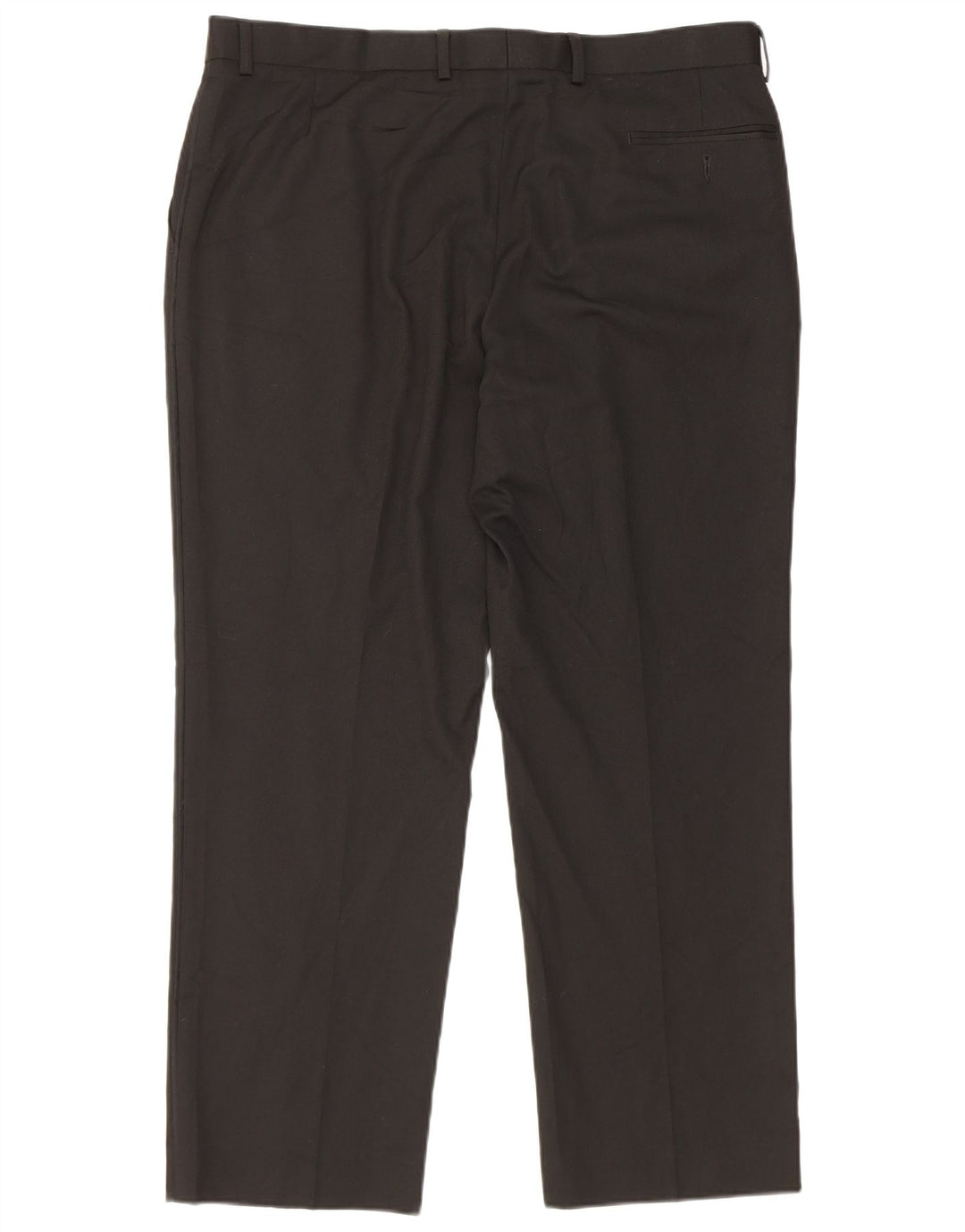 Calça masculina de terno reto Marks & Spencer W38 L29 poliéster preto