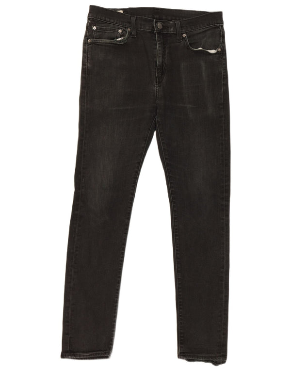 Levi's Mens Slim Jeans W32 L32 Algodão Preto