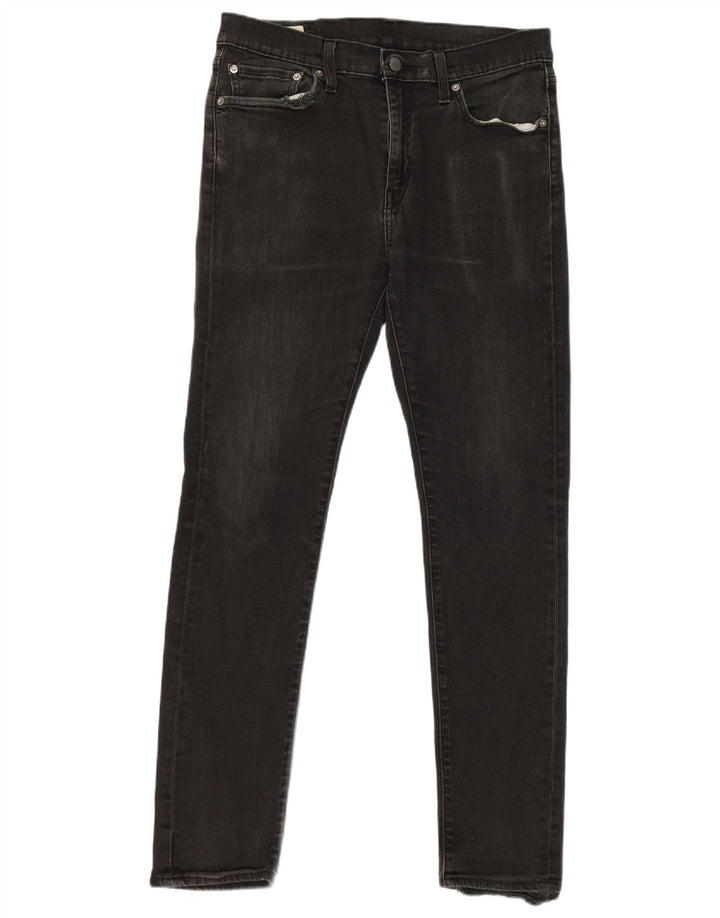 Levi's Mens Slim Jeans W32 L32 Algodão Preto