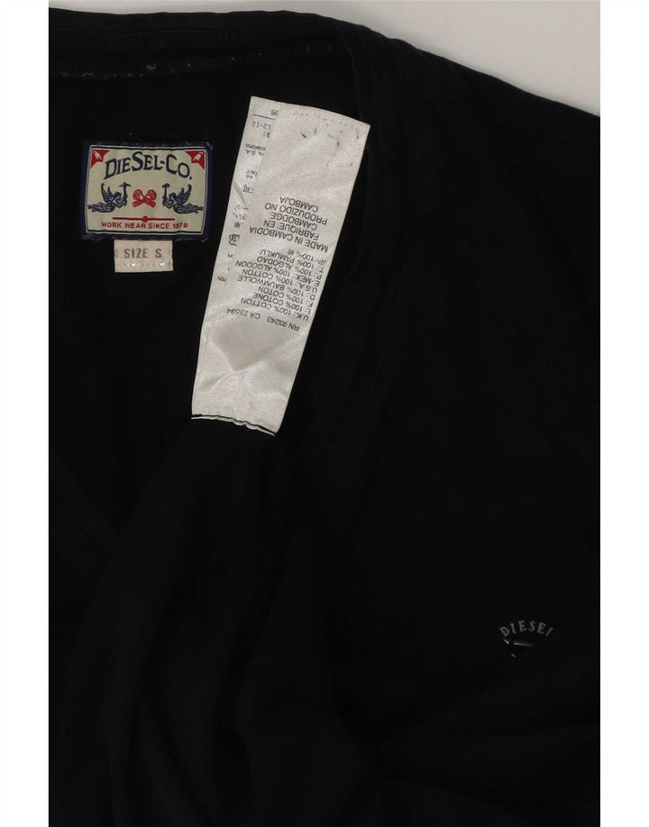 Camiseta masculina Diesel Top pequeno algodão preto
