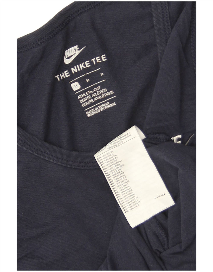 Nike Mens Athletic Cut Vest Top Médio Azul Marinho Algodão