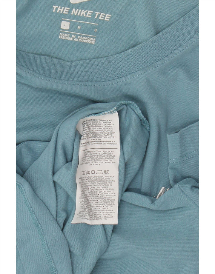 Camiseta masculina Nike grande algodão azul