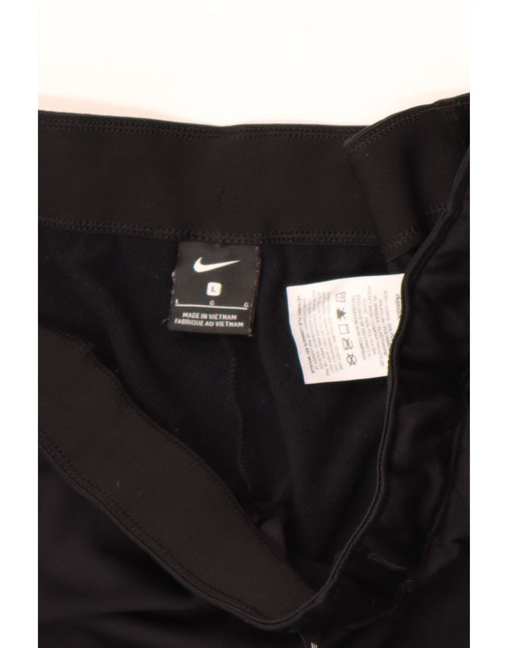 Calça de treino feminina Nike Dri Fit grande de nylon preto
