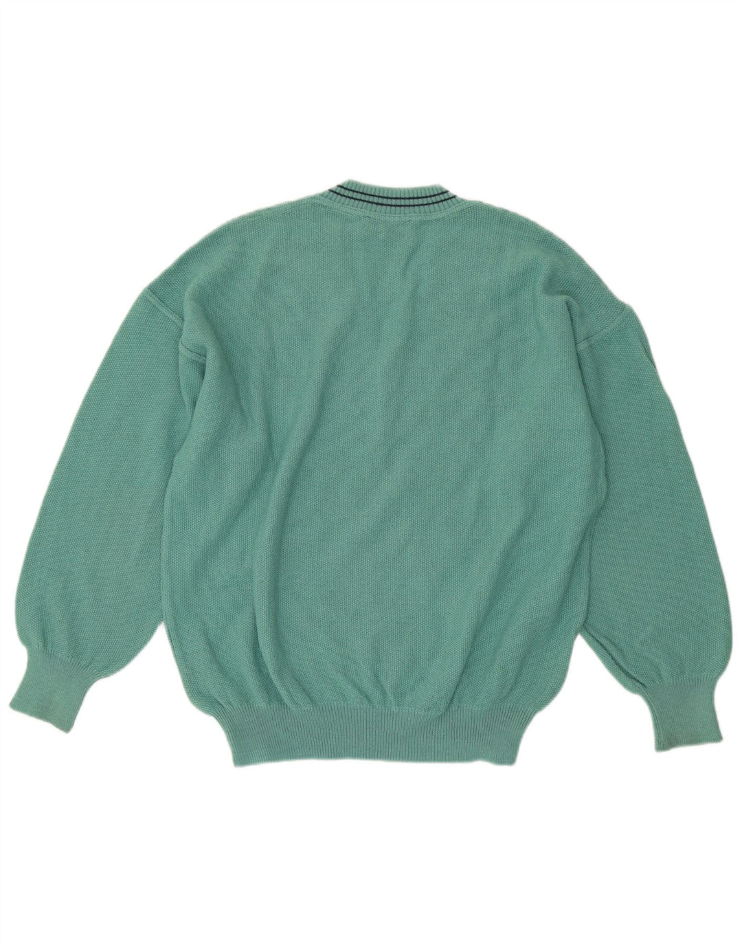 Il Granchio Suéter masculino com decote em V verde médio