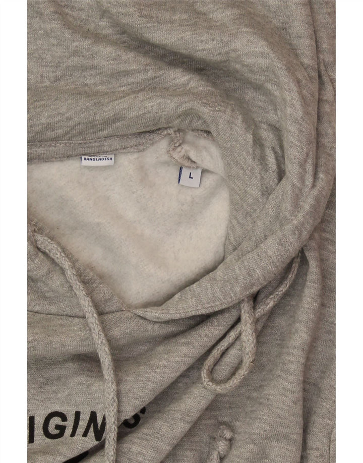 JACK & JONES Mens Graphic Hoodie Jumper Large Grey Cotton Vintage Jack & Jones and Second-Hand Jack & Jones from Messina Hembry 