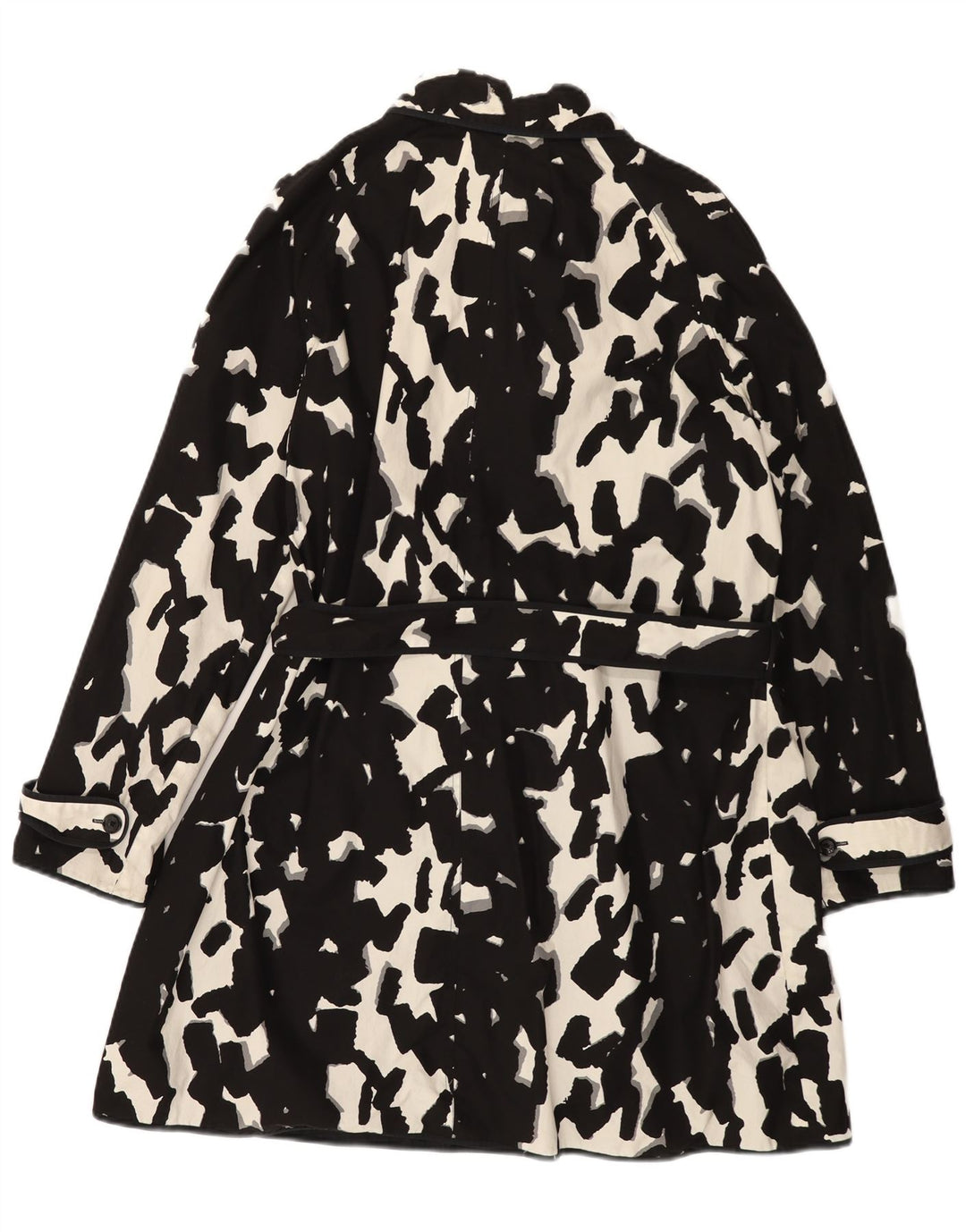 Sobretudo feminino HOBBS com padrão abstrato reversível Reino Unido 16 grande preto