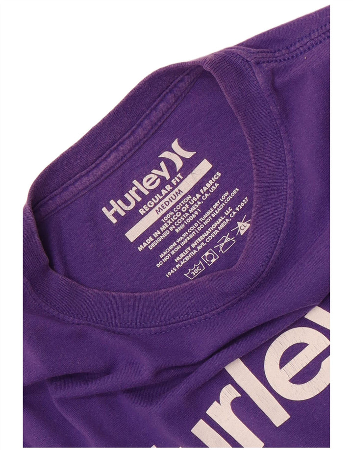 Camiseta masculina Harley Regular Fit gráfica top médio algodão roxo