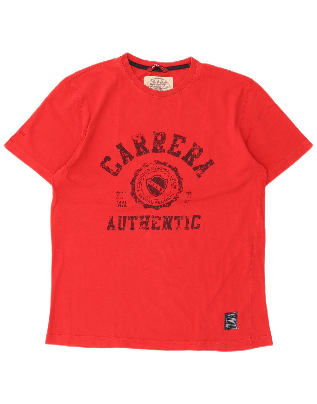 Camiseta masculina gráfica CARRERA Top grande vermelho