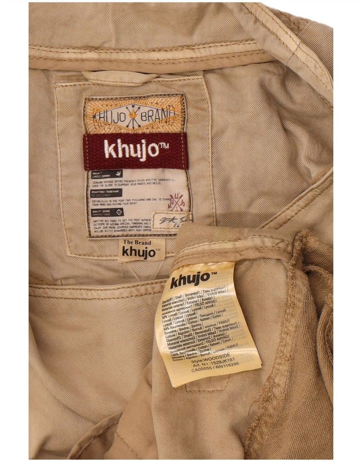 Jaqueta de motociclista feminina KHUJO UK 14 Medium Bege Colourblock Lyocell