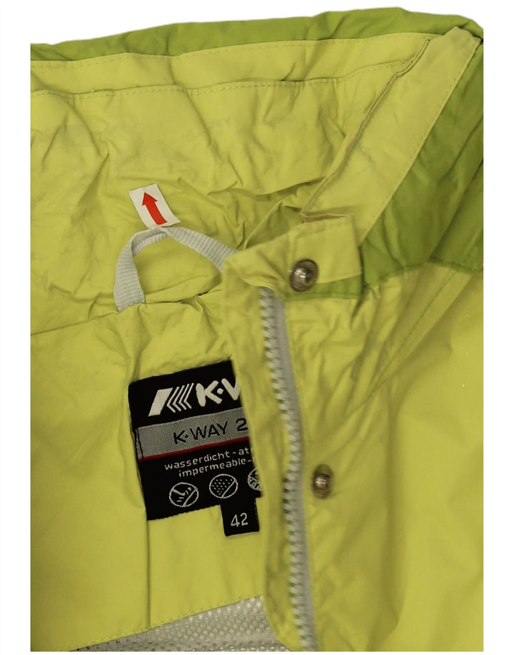Jaqueta de chuva feminina K-Way IT 42 poliéster colorblock verde médio