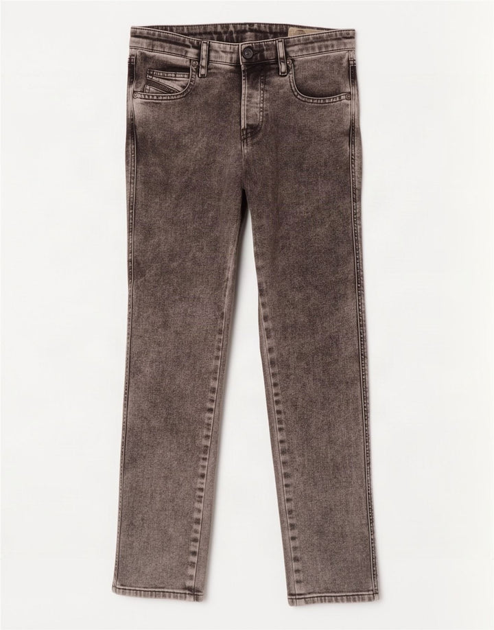 Jeans Slim Feminino Diesel W27 L26 Algodão Cinza