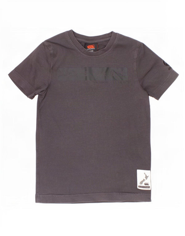 Camiseta gráfica Canterbury Boys 7-8 anos algodão cinza