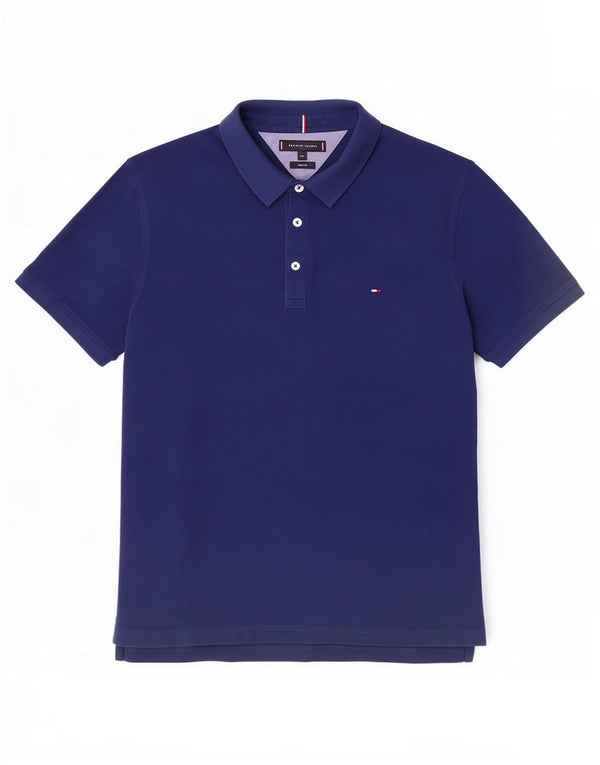 Camisa polo masculina Tommy Hilfiger Slim Fit 2XL algodão azul marinho