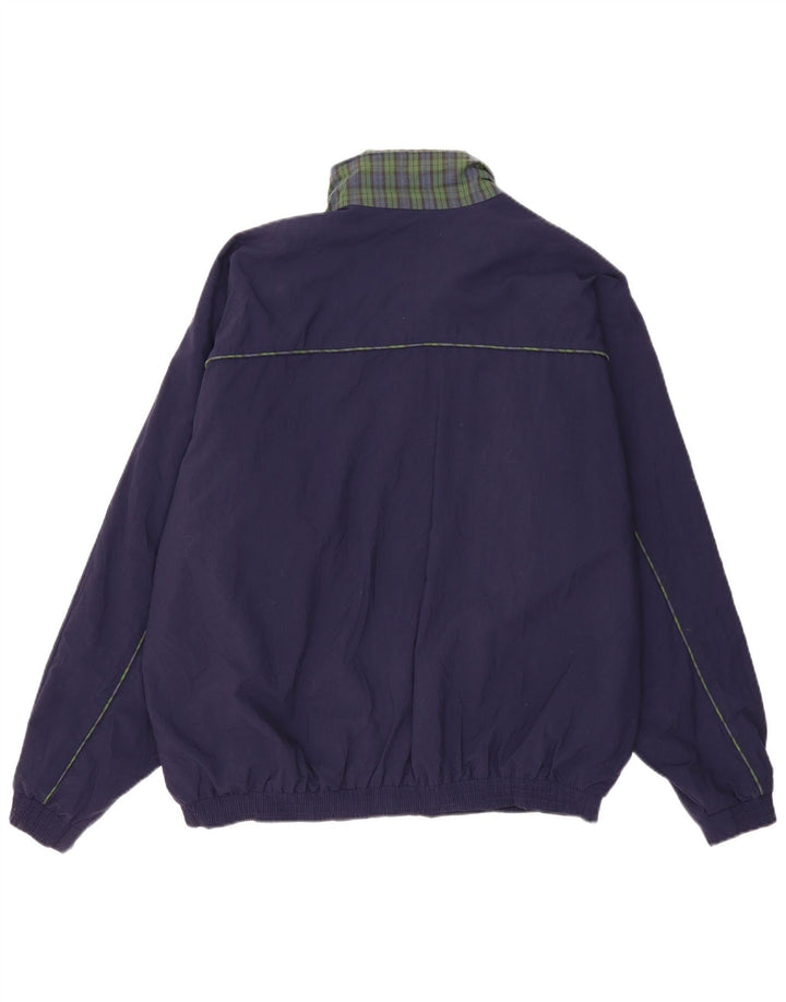 Jaqueta bomber masculina Marks & Spencer UK 42 XL azul marinho listrado nylon