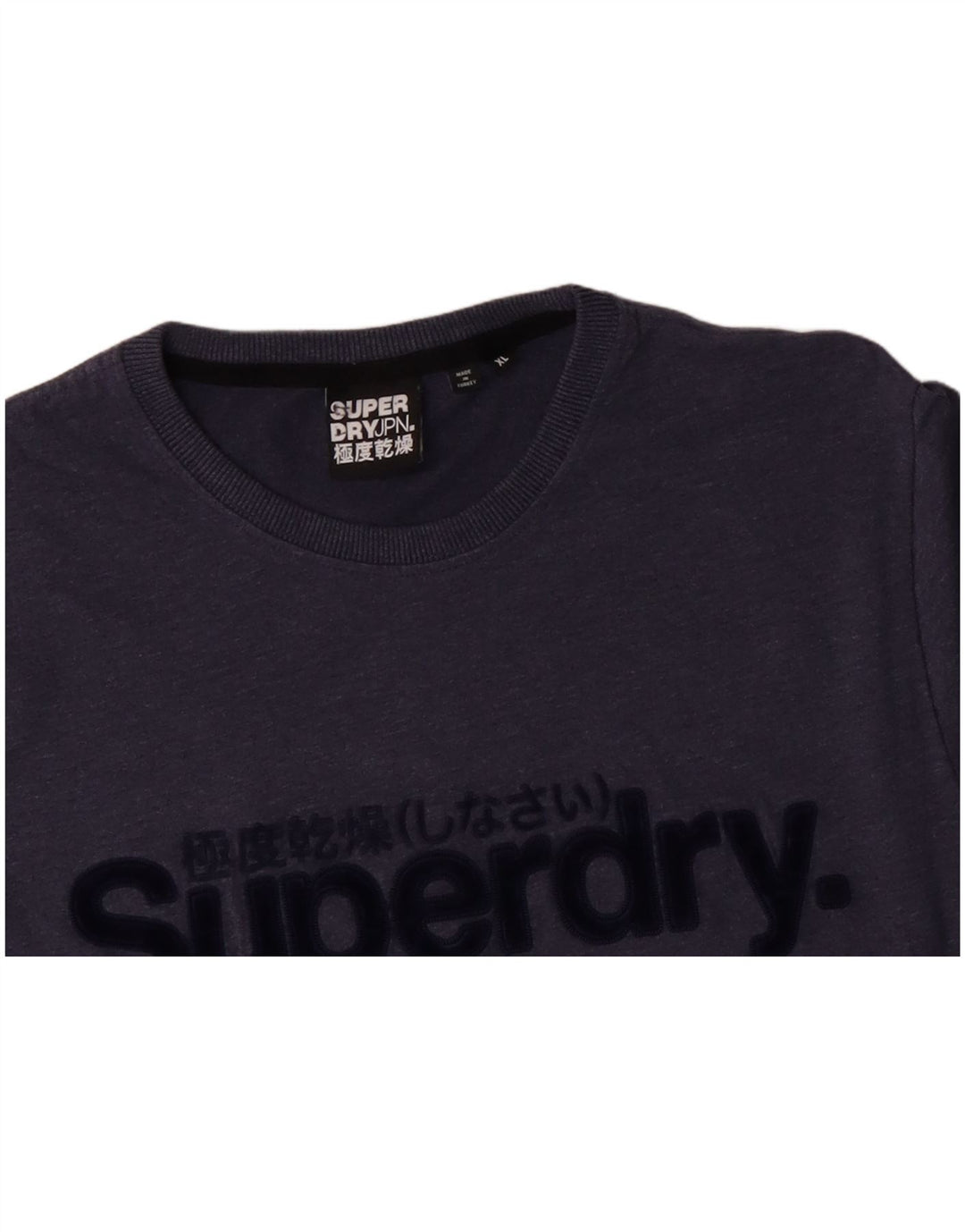 Camiseta gráfica masculina SUPERDRY Top XL algodão azul