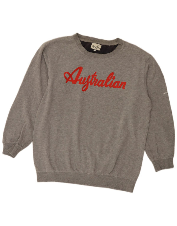 AUSTRALIAN L'ALPINA Meninos Moletom Jumper 13-14 Anos 2XL Cinza Salpicado