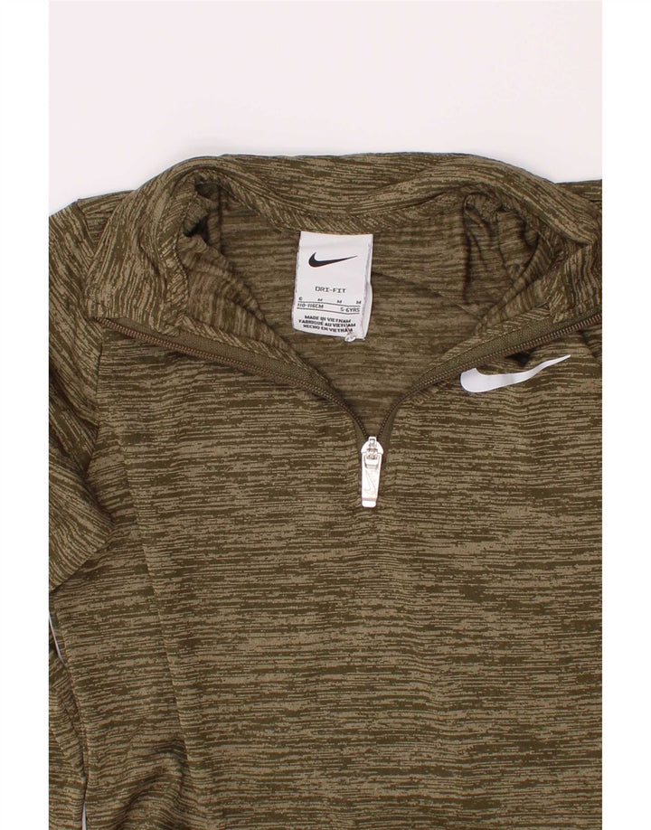 Nike Boys Dri Fit Pullover Treino Top 5-6 Anos Médio Caqui Salpicado