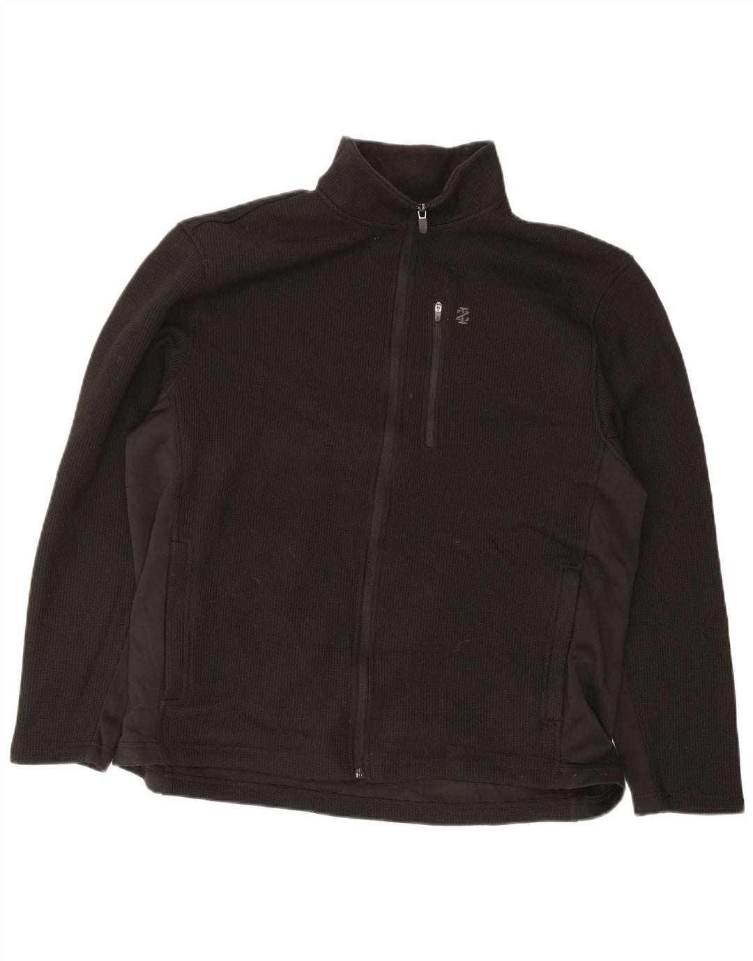 IZOD Mens Treino Top Jaqueta Grande Poliéster Preto