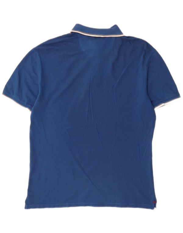 Camisa polo masculina Woolrich Algodão azul médio