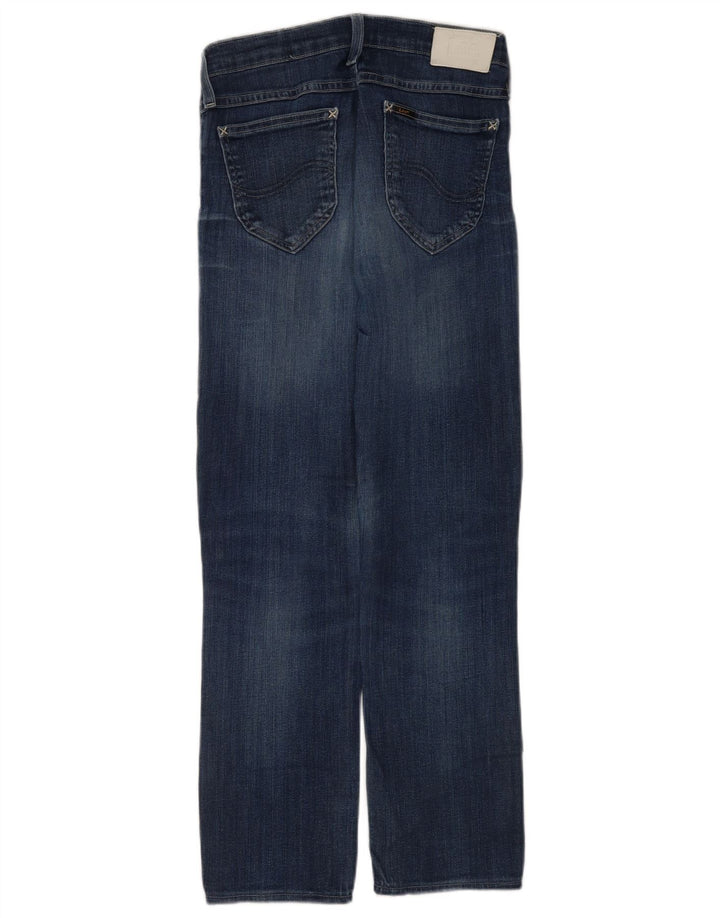 Calça jeans reta feminina Lee desgastada Jade W29 L28 algodão azul