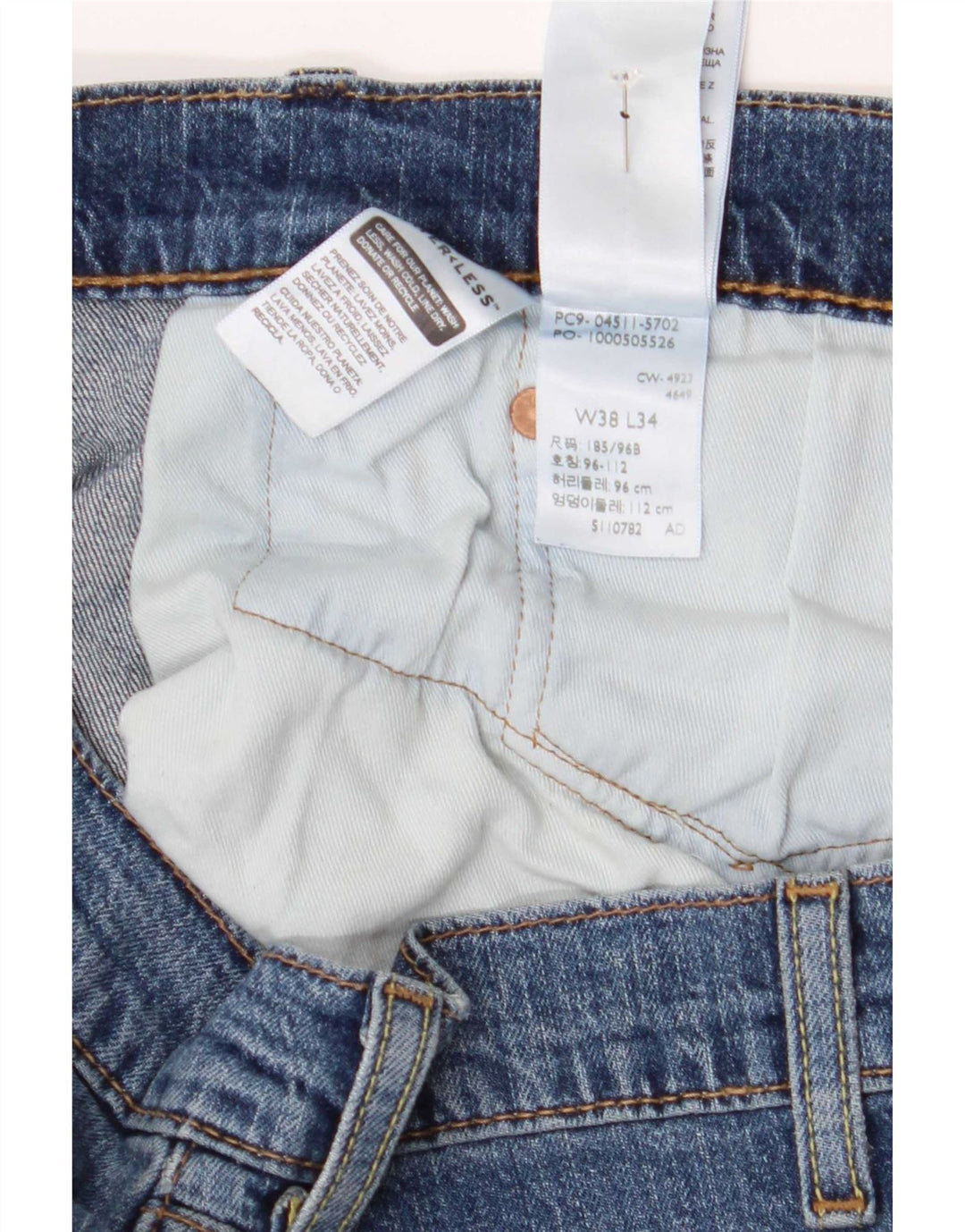 Levi's Masculino 511 Slim Jeans W38 L34 Azul Algodão