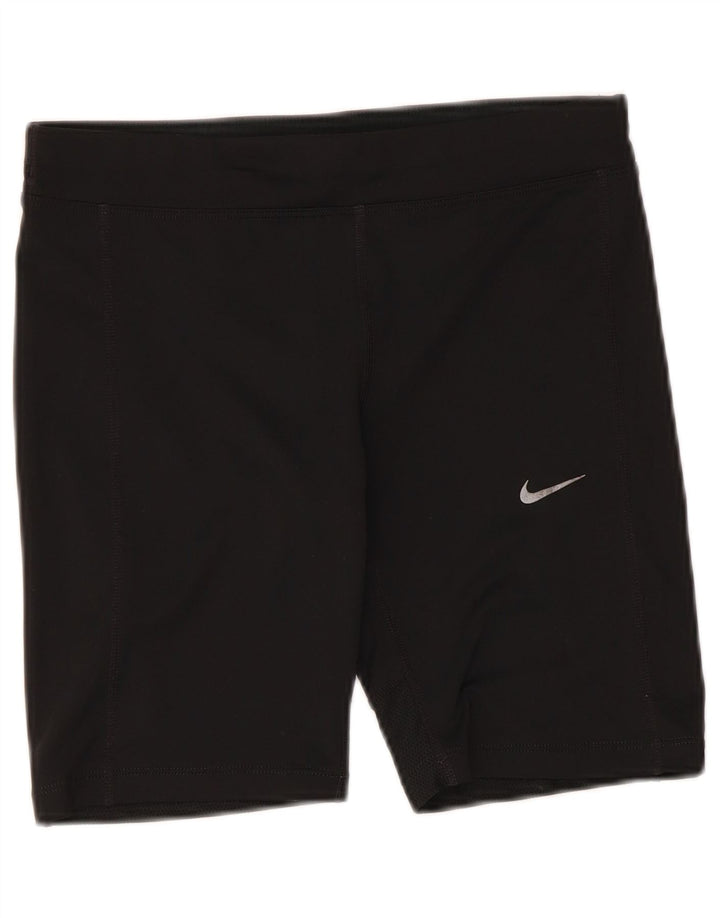 Nike Womens Dri Fit Sport Shorts UK 10 Pequeno Poliéster Preto