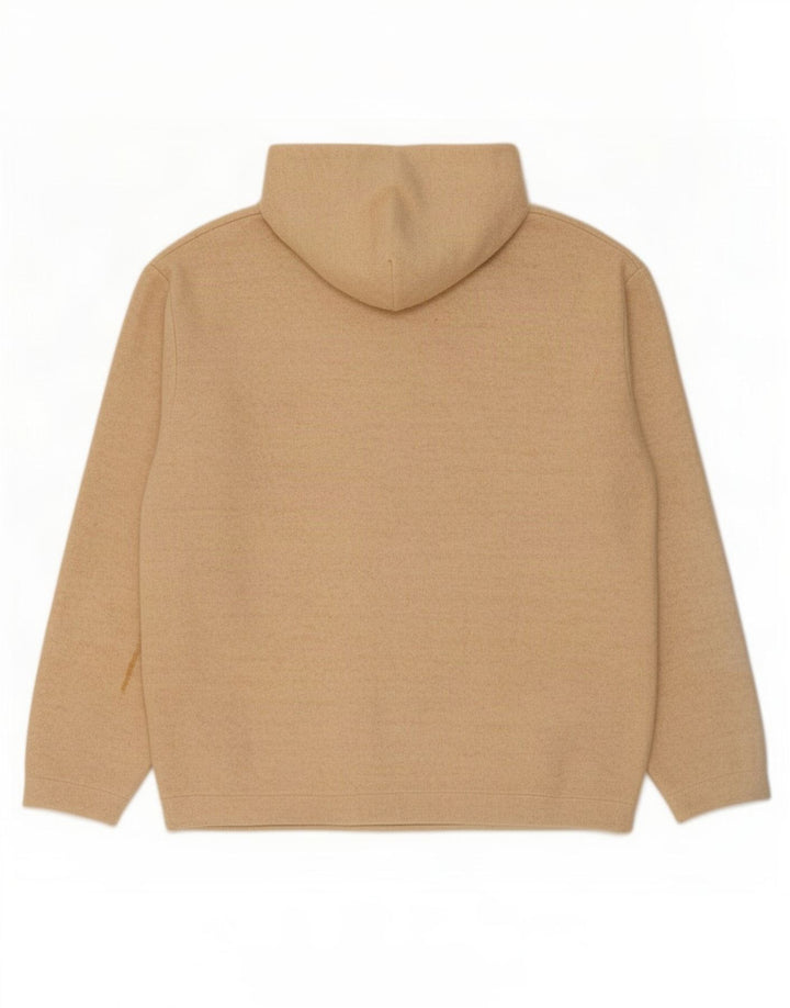 Zara Mens Hoodie Jumper Médio Poliéster Bege