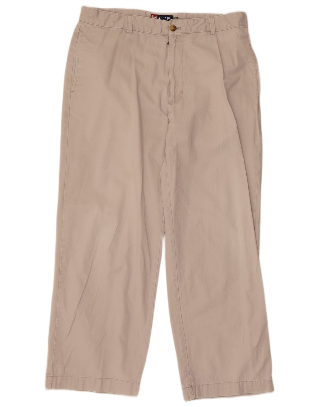 Calça Chino Masculina Reta CHAPS W34 L29 Algodão Bege