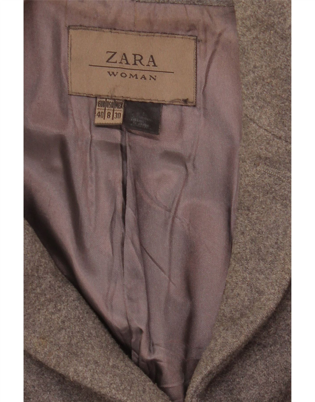 Sobretudo feminino Zara EU 40 cinza médio