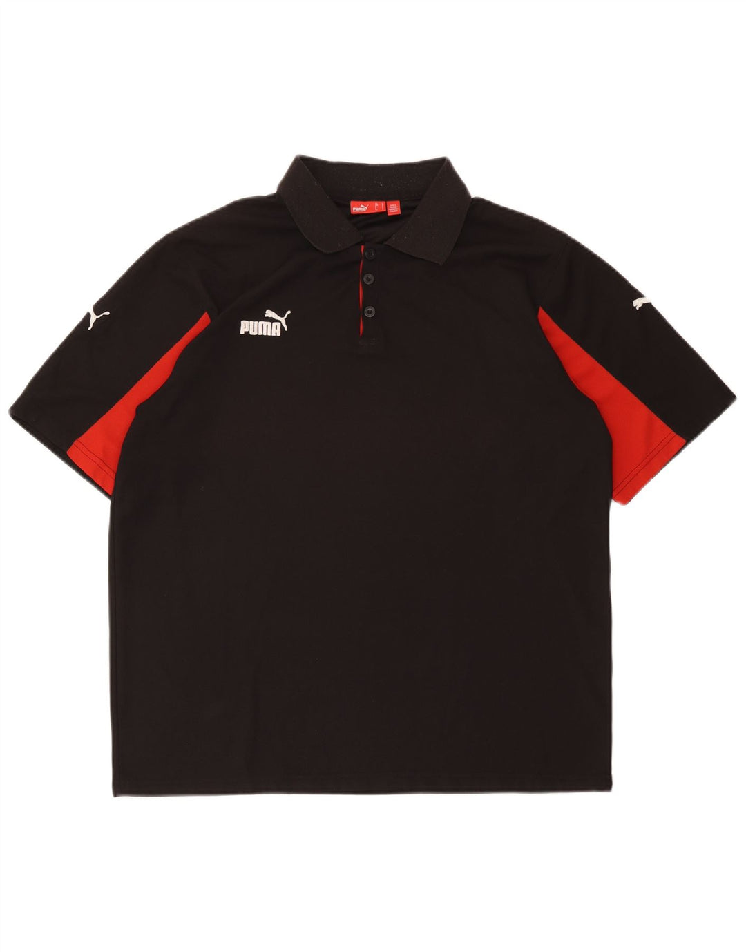 Camisa polo masculina Puma Regular Fit grande preta esportiva