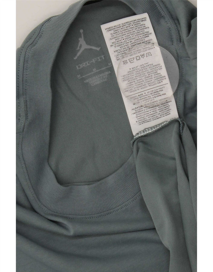 Camiseta masculina Jordan Dri Fit Top cinza médio algodão
