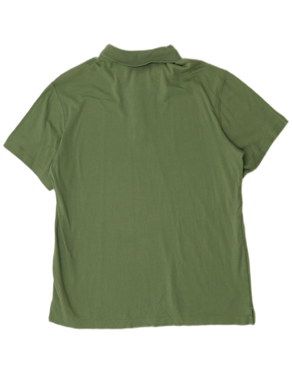 Camisa pólo alta masculina Eddie Bauer 2XL algodão verde