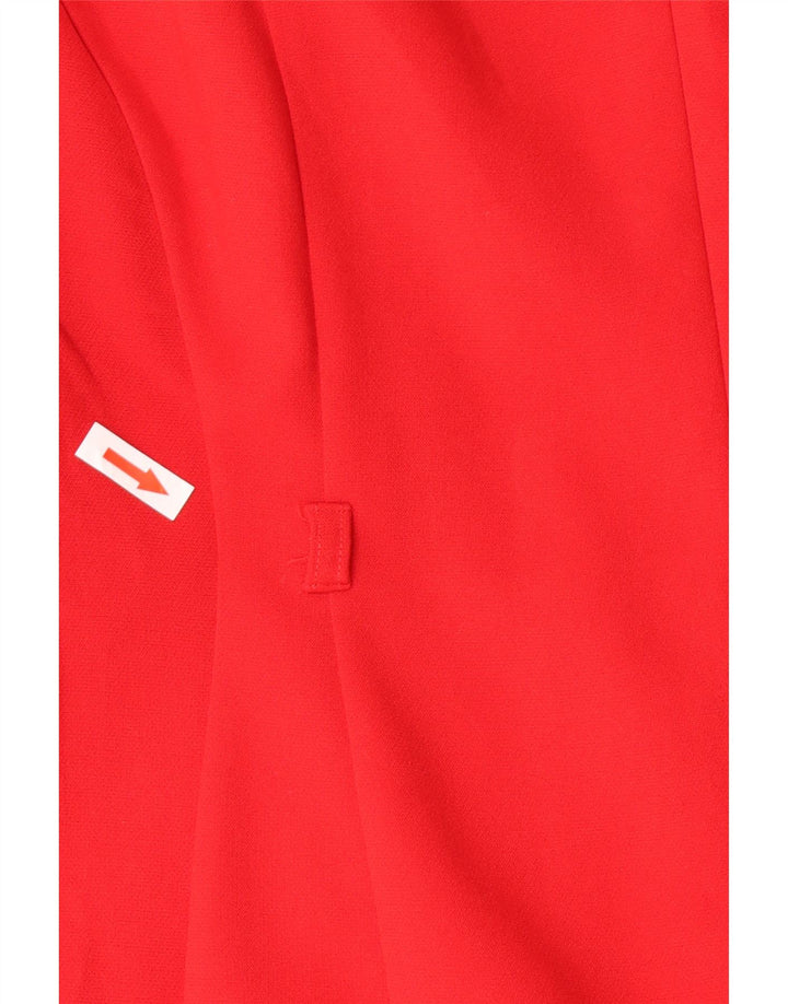 Vestido bainha feminino Marks & Spencer Reino Unido 14 grande poliéster vermelho