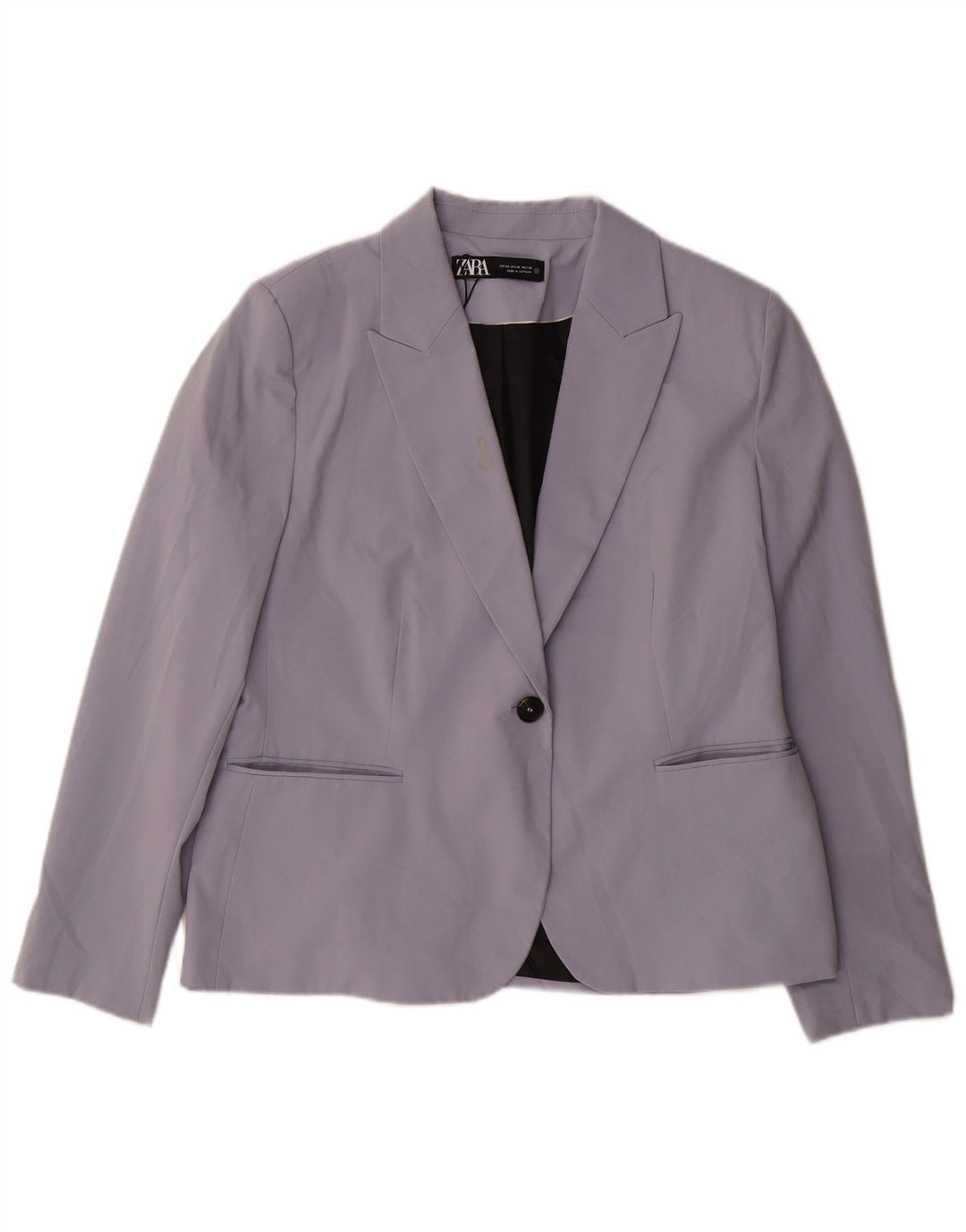 Jaqueta blazer feminina Zara com 1 botão EU 46 2XL roxo poliéster